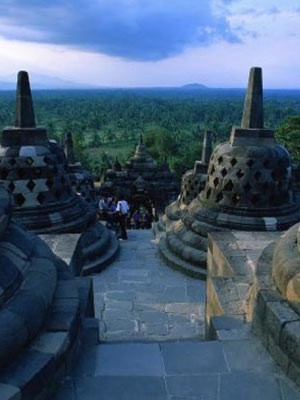 Borobudur in Indonesien, dpa