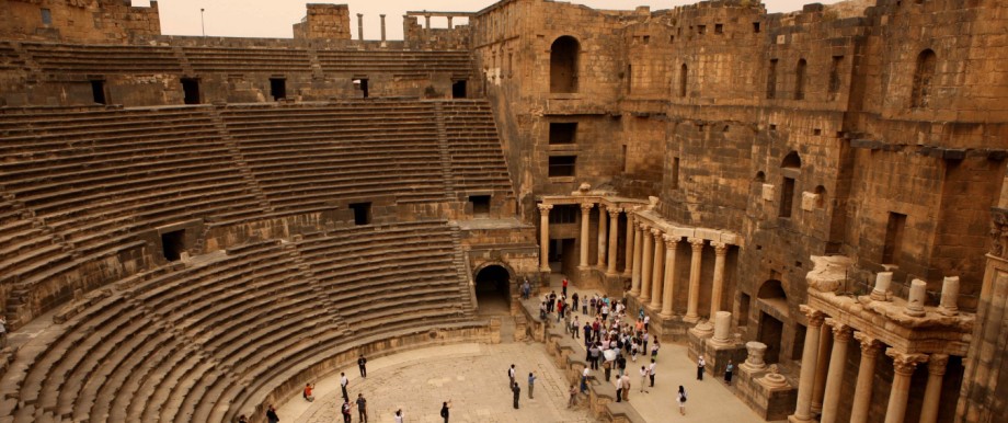 Bedrohtes Kulturerbe: Das antike Theater von Bosra wurde in arabischer Zeit nicht als Steinbruch benutzt, sondern zu einer Zitadelle umgebaut - deshalb ist es so gut erhalten.