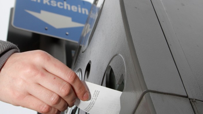 Parkscheinautomat in München, 2010