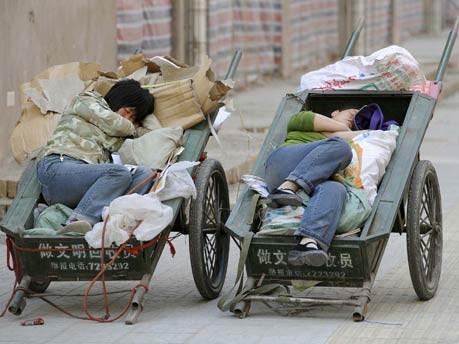 Müllsammler in China