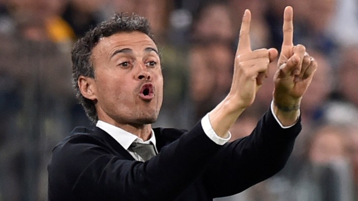 FILE PHOTO: Former Barcelona coach Luis Enrique during Champions League match against Juventus in Turin, Italy - 11/4/17