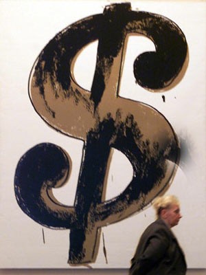 Andy Warhols Dollarzeichen, dpa