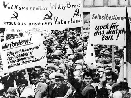 60 Jahre BRD, Ostverträge, Willy Brandt, Demonstrationen, AP