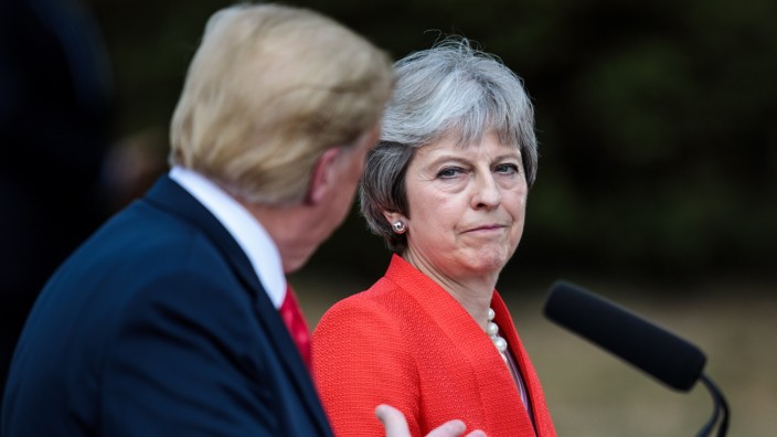 President Donald Trump And British Prime Minister Theresa May Hold Bi-lateral Talks At Chequers