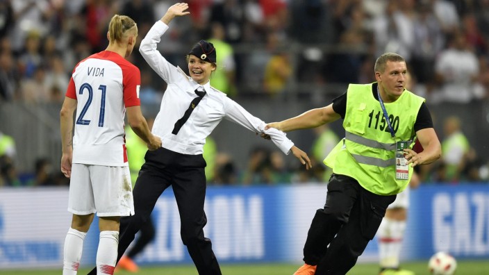 WM-Finale: Proteste wurden im WM-Finale von den Sicherheitskräften rabiat beendet.