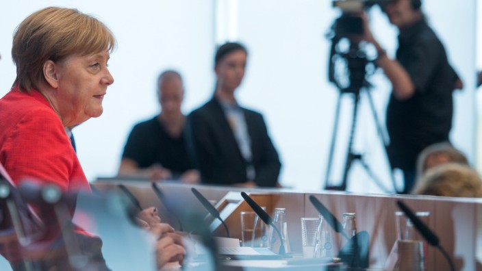 Angela Merkel auf der Sommerpressekonferenz