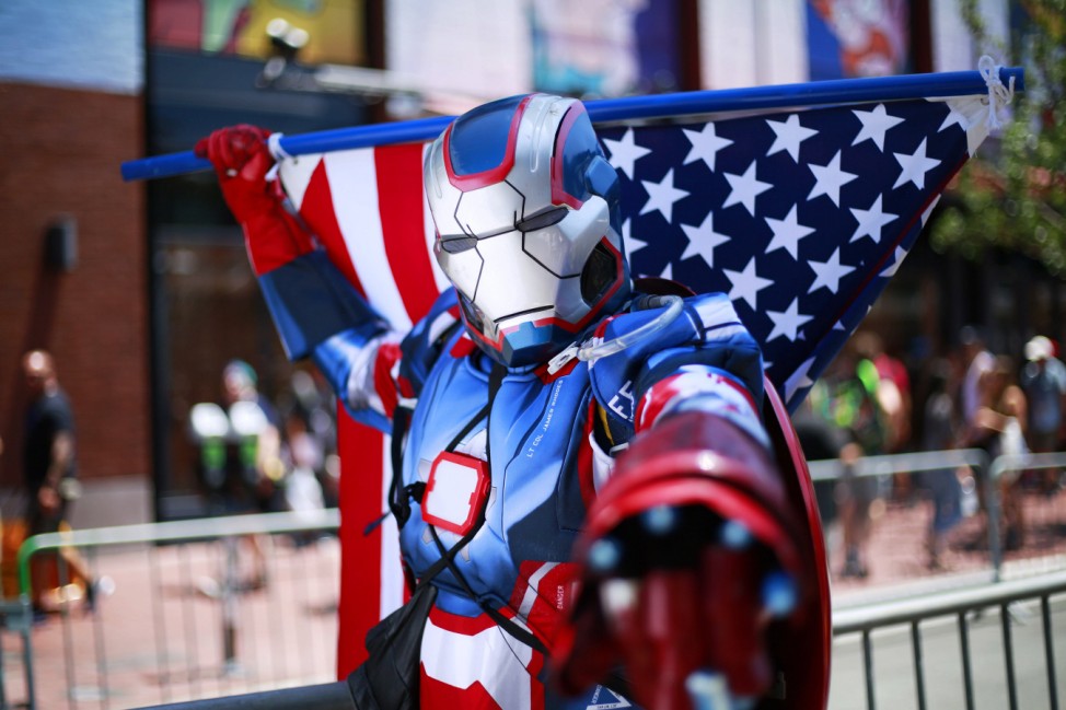 July 19 2018 San Diego CA Angel Mendoza of San Diego dressed as Iron Patriot at Comic Con in