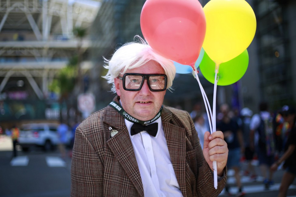 July 19 2018 San Diego CA Michale Shupe of Azusa dressed as Carl from Up at Comic Con in San