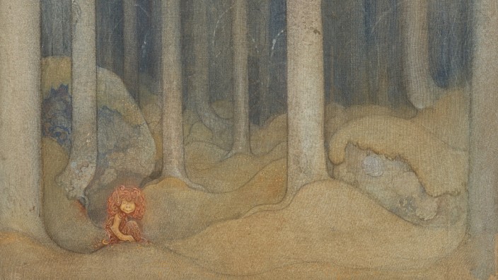 Humpe in the woods by John Bauer 1913
