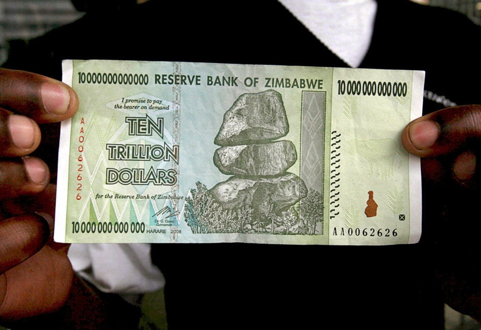 10 Billionen-Geldschein in Simbabwe