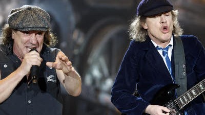 NullAchtNeun: AC/DC auf der Bühne: Brian Johnson (l.) und Angus Young vor Kurzem bei einem Konzert.