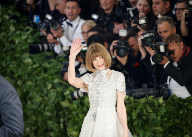 FILE PHOTO: Vogue Editor-in-Chief Anna Wintour arrives at the Met Gala in the Manhattan borough of New York