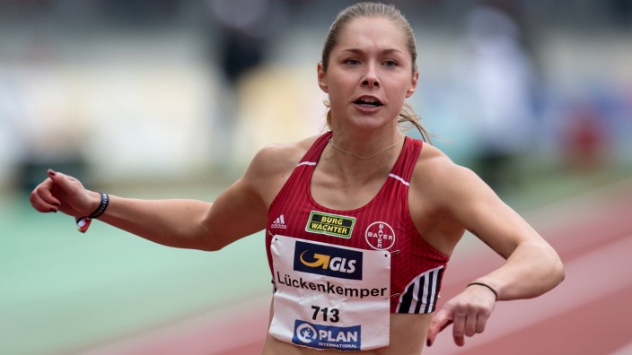 Gina Lückenkemper bei den Deutschen Leichtathletik-Meisterschaften 2018 in Nürnberg