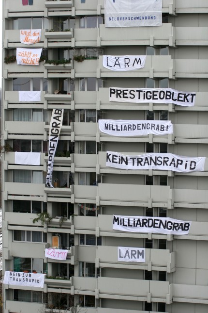 Anwohner protestieren gegen Transrapid, 2005