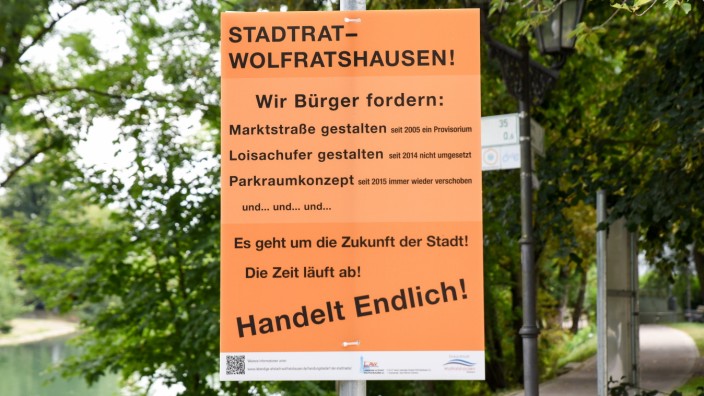 Wolfratshauser Stadtpolitik: Überall in der Stadt sieht man dieses Plakat.