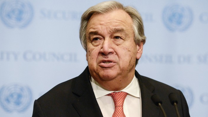 UN Secretary-General Guterres Makes Statement On Middle East Peace Process