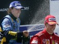 Formel 1 Magny-Cours - Podium Alonso Schumacher