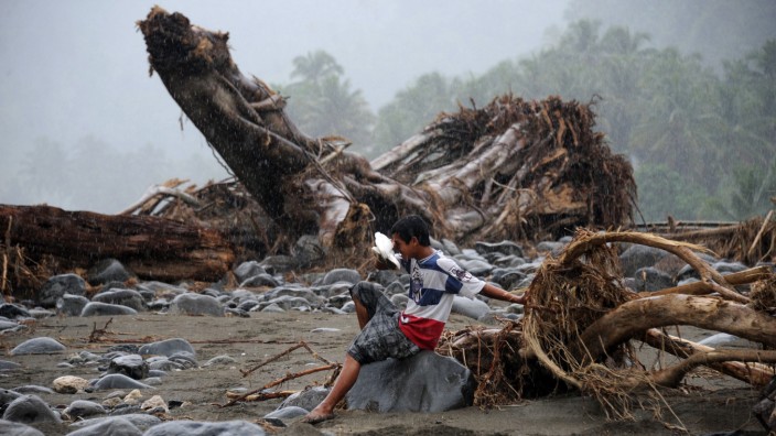 Klimawandel: Ausgeufert: In Zukunft wird es noch mehr Opfer von Fluss-Überschwemmungen geben, wie hier auf den Philippinen im Jahr 2011.