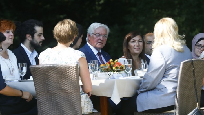 President Steinmeier Invites People From The Neighborhood For Coffee And Cake