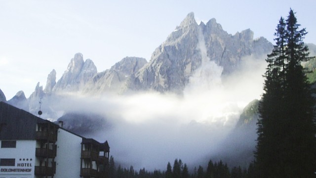 Gerölllawine in den Dolomiten