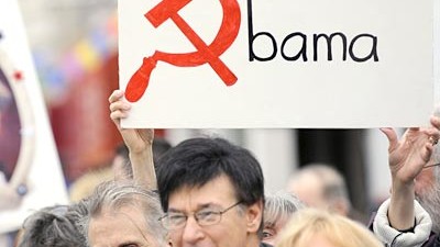 USA: Proteste gegen Obama: "Tea Party" in Staten Island, New York. Für die Demonstranten ist Präsident Obama ein Sozialist.
