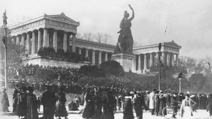 Friedenskundgebung auf der Theresienwiese in München, 1918