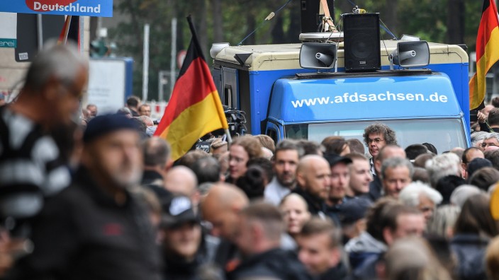 Demonstration in Chemnitz 2018 mit Beteiligung der AfD