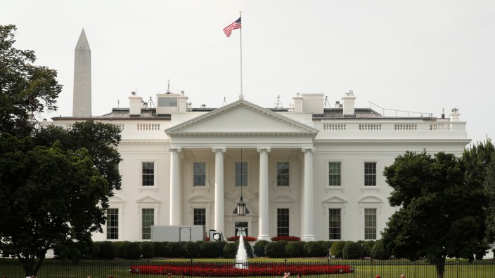 Flag flies at full staff at the White House in Washington