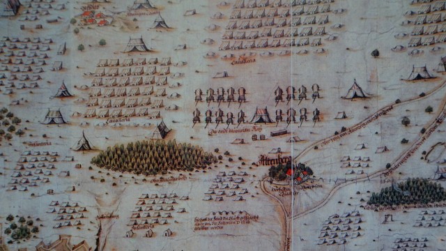 1634 fertigte ein Nürnberger Karthograf einen präzisen Plan des Lagers an.