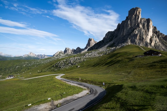 Italy Veneto Province of Belluno Giau Pass in front of Monte Nuvolau PUBLICATIONxINxGERxSUIxAUTxH