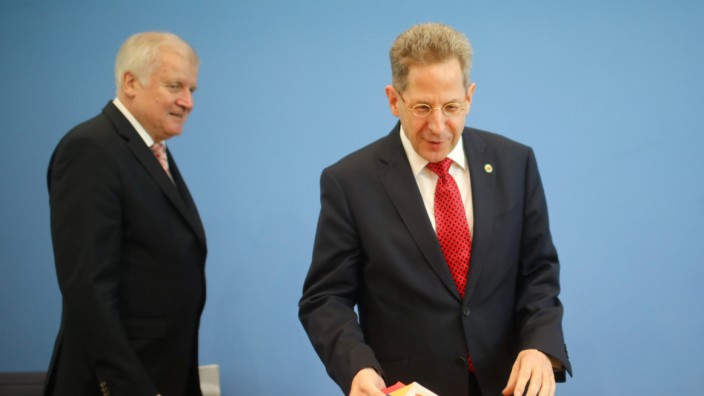 FILE PHOTO: German Interior Minister Seehofer and Maassen, President of the Federal Office for the Protection of the Constitution, attend a news conference in Berlin