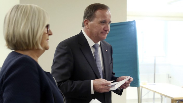 Schweden-Wahl 2018: Premierminister Stefan Löfven gibt seine Stimme ab