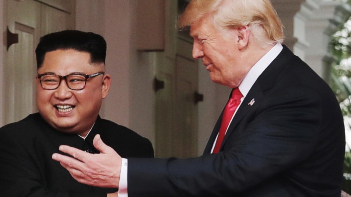 Donald Trump und Kim Jong-un beim Gipfel 2018 in Singapur