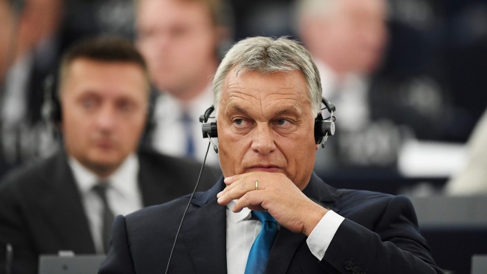 Rede im Europäischen Parlament: "Ungarn lässt sich nicht erpressen", erklärt Viktor Orbán im Europäischen Parlament.