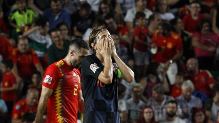 Luka Modric beim Nations-League-Spiel Spanien gegen Kroatien