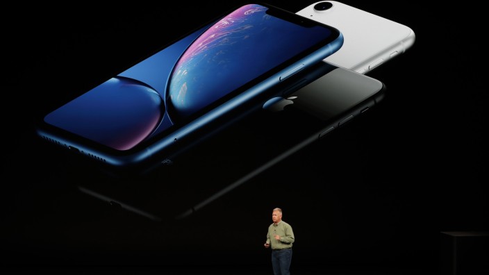 Schiller Senior Vice President, Worldwide Marketing of Apple, speaks about the the new Apple iPhone XR at an Apple Inc product launch in Cupertino