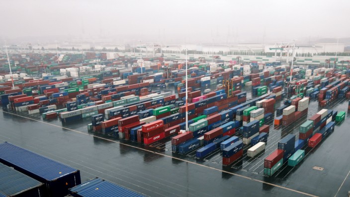 Container-Hafen in Le Havre