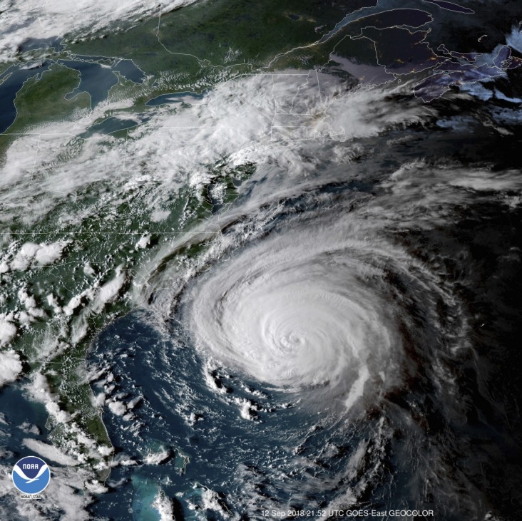 Hurrikan Florence: Aufnahme aus der ISS