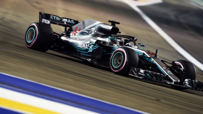 Formel 1: Lewis Hamilton beim Qualifying in Singapur.