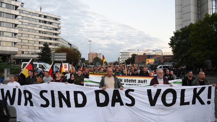 Demonstration der rechtspopulistischen Bewegung Pro Chemnitz