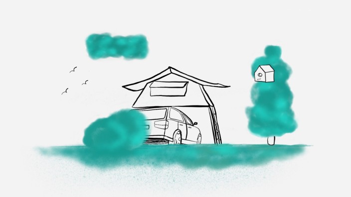 Neue Wohnformen: Thilo Vogel lebt in einem Zelt auf dem Autodach und reist damit durch die Welt.