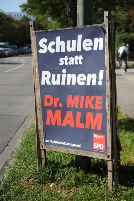Wahl-Fang: Wen der SPD-Kandidat Mike Malm mit seinem Plakat ansprechen will, ist unklar.