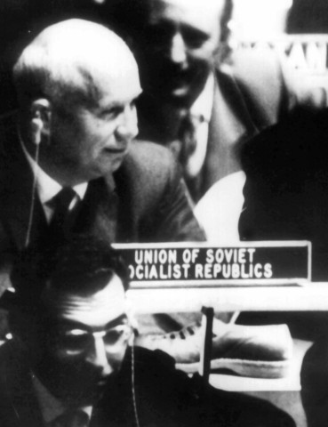 Nikita Chruschtschow spricht bei den Vereinten Nationen