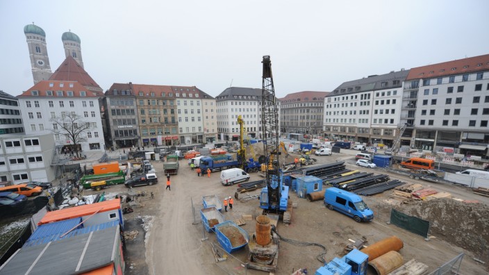 Bauarbeiten für zweite S-Bahn Stammstrecke in München, 2018