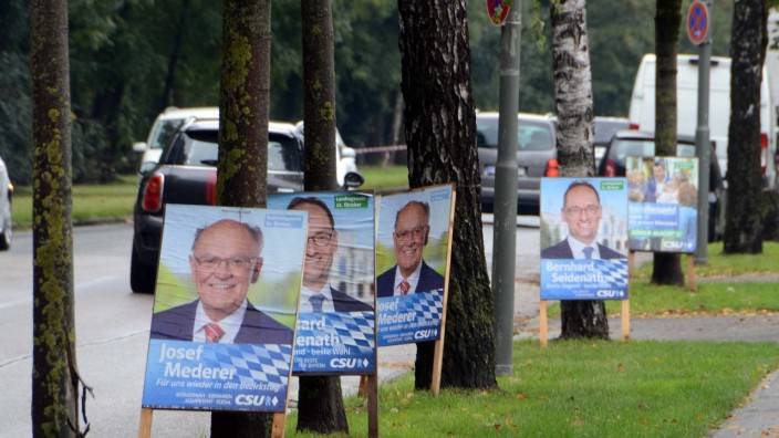 Gemeinderat: Den üblichen Schilderwald vor Wahlen findet man überall, auch in der Schleißheimer Straße in Dachau reiht sich ein Plakat ans andere.
