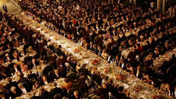 A general view of the Nobel Banquet in Stockholm