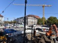 Die Baustelle am Sendlinger-Tor-Platz in München.