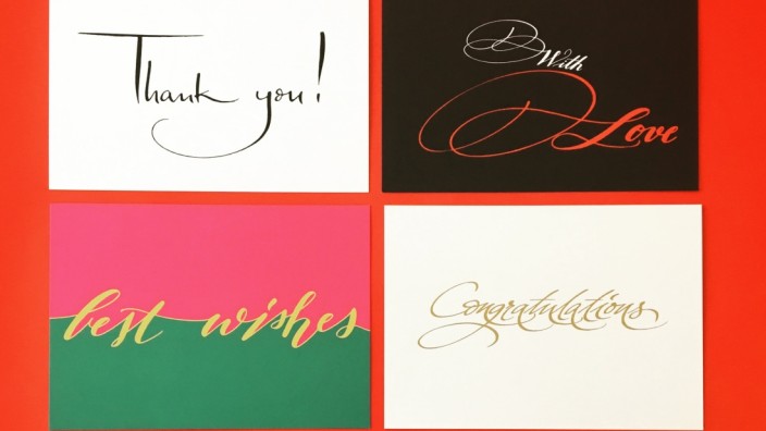 Kalligrafie: Handgeschriebene Grüße, die Eindruck machen: Postkarten aus der Schreibwerkstatt von Chiara Attanasio.
