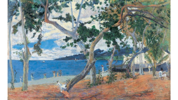 Kunst: Paul Gauguins Ölgemälde "Küstenlandschaft von Martinique", 1887.