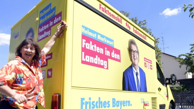 Landtagswahl: Wohl dem, der Helfer im Wahlkampf hat. Ursula Gresser fährt sogar den FDP-Laster.